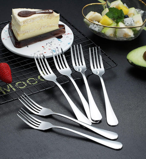 Kyraton Dinner Fork 6 Pieces, Stainless Steel 8.17 Inch Forks Silverware, Table Forks Set of 6...
