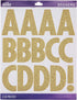 Sticko Alphabet Stickers, Regular X-Large, Gold Glitter Futura...