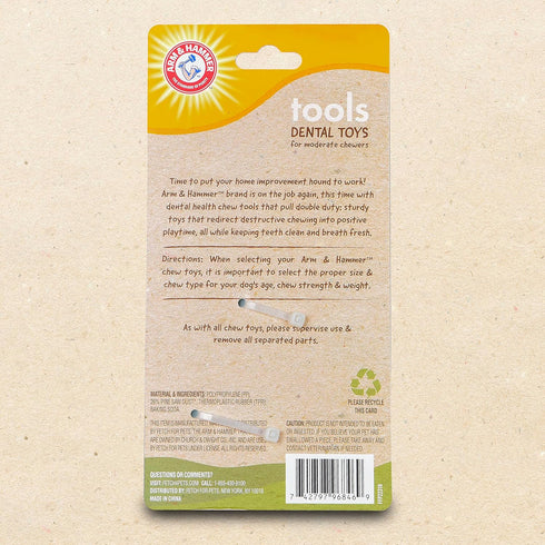 Arm & Hammer for Pets Chew Tools Collection: Wood Blend Paintbrush Chew Toy for Dogs | Compressed Wood Dog Chew Toys with Baking Soda, Safer & Dur...