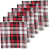 C&F Home Fireside Plaid Cotton Machine Washable Cloth Napkins Set of 6 Christmas Xmas Thanksgiving Winter Fall Autumn Harvest Dining Dinner Kitche...