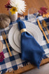DII Heavyweight Fringed Check Tabletop Collection, Placemat Set, 13x19, Navy, 6 Piece...