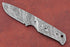 Straight Back Blank Blade Skinning Knife, 8 inches Long Hand Forged Damascus Steel 4" Scale Space with 3 Pin Hole & an Inserting Hole Space 3.5 in...