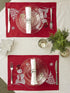 DII Embroidered Holiday Table Décor Collection Christmas Kitchen, Snowman Placemat Set, 13x19, Red, 4 Piece...