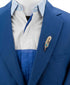 Knighthood Golden Feather with Blue Stone Detailing Lapel Pin/Brooch Golden...