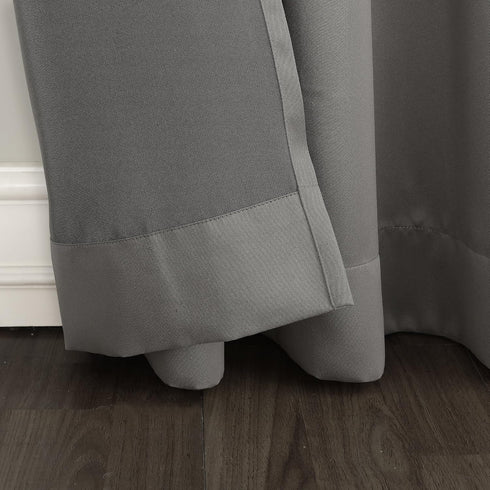 Sun Zero Barrow Energy Efficient Grommet Sliding Patio Door Curtain Panel, 100" x 84", Steel...