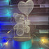 Acrylic Night Table Lamp with 33 Inch Power Cord Included (Bear)...