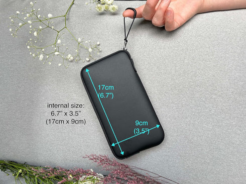 OneJoy Neoprene Phone Pouch, Lightweight Protective Cellphone Sleeve with Large Zipper Opening, Inner Pocket, Thermal Insulated, Durable Cell Phon...