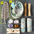 Perfect Unity Smudging Kit - 2 White Sage Smudge Sticks + 2 Palo Santo Sticks + Abalone Shell Bowl + Rose Quartz, Amethyst, Tiger's Eye & Clear Qu...