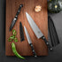 Kitchen Knife, 3-Pcs Knife Set With Sheath, 8 Inch Chef Knife, 4.5 Inch Utility Knife, 4 Inch Paring Chef Knife, Stainless Steel, Black...