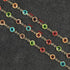 UMAOKANG Colorful Crystal Jewelry Chains Bulk 18K Gold Plated Brass Chain for Jewelry Making Women Necklace Bracelet DIY Craft Chain Roll...