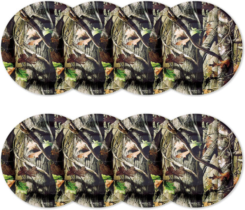 Havercamp Next Camo Party Dinner Plates | 8 Count | Great for Hunter Themed Party, Camouflage Motif, Birthday Event, Graduation Day, Outdoor Famil...