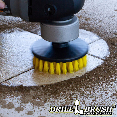Cleaning Supplies - Threaded 5-inch Commercial Cleaning - Scrub Brush - fits Electric, Pneumatic DA Rotary Polishers - Bathroom Rugs - Carpet Clea...