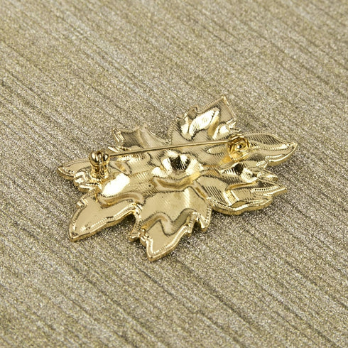 LUX ACCESSORIES Holiday Festive Christmas Xmas Floral Holly Brooch Pin...