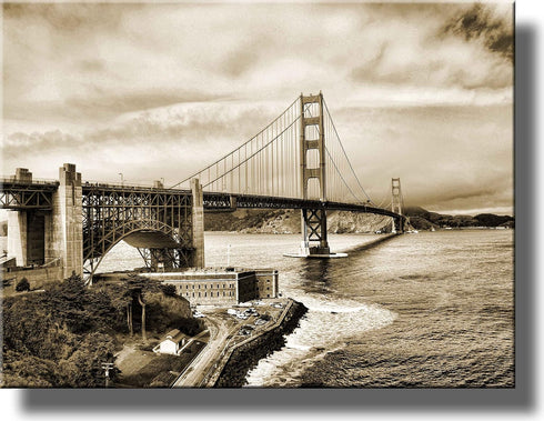 Golden Gate Bridge San Francisco, Wall Art Decor on Stretched Canvas, Ready to Hang!....