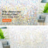 Window Privacy Film Rainbow Window Clings Removable Stained Glass Window Film Static Sun Blocker Heat Control Non Adhesive Living Room Nursery Roo...