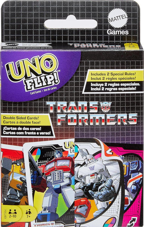 Mattel Games UNO Flip Transformers Card Game for Kids, Adults & Family with Deck Inspired by The Transformers Movies, TV Shows & Comics...