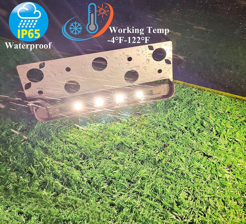 7 Inch LED Hardscape Lights, Retaining Wall Light 2W LED Step Lighting, Outdoor IP67 Waterproof, Warm White 2700K, Garden Pathway Light, 50,000 Ho...