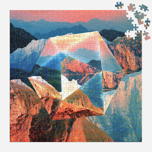 Galison Nature's Prism – 500 Piece Puzzle Featuring Prisms Superimposed Over Vibrant Canyon Filled Landscapes...