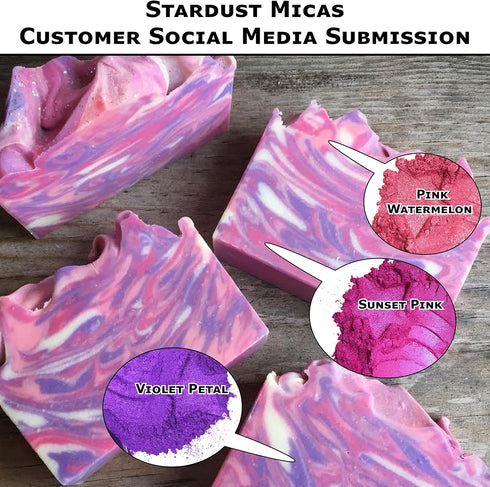 Pigment Powder Cosmetic Grade Colorant for Makeup, Soap Making, Epoxy Resin, DIY Crafting Projects, Bright True Colors Stable Mica Batch Consisten...