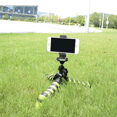BONFOTO Universal Cell Phone Tripod Mount Adapter,Rotates Vertical and Horizontal, Adjustable with Padded Clip Fits for All Smartphones Compatible...