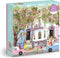 Galison Spring Terrace – 1000 Piece Joy Laforme Puzzle Featuring a Magnolia Filled Neighborhood Day On A Spring Day...