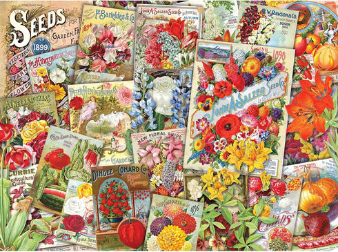 RoseArt - Smithsonian Archives Collection - Vintage Seed Packets - 1000 Piece Jigsaw Puzzle for Adults...