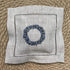 Hand embroidered lavender pillow sachet bag “Lavender crown” natural linen cushion 6"x6", set of 3...