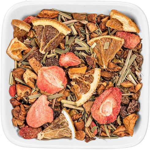 Tealyra - Lovely Lemongrass - Strawberry - Orange - Fruity Herbal Loose Leaf Tea - Hot and Iced Drink - Vitamins and Antioxidants Rich - Caffeine ...
