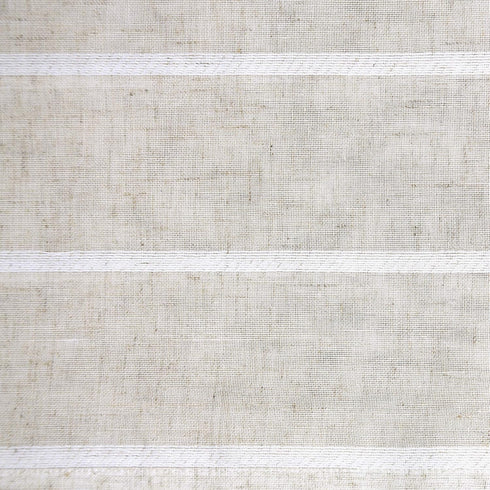 Clean Window Twill Stripe Anti-Dust Allergy/Pet Friendly Anti-Dust Sheer Curtain Panel, 52" x 63, White/Linen...