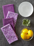 DII Cleaning Collection Multi-Purpose Microfiber, Eggplant Lattice, Dishtowel Set...