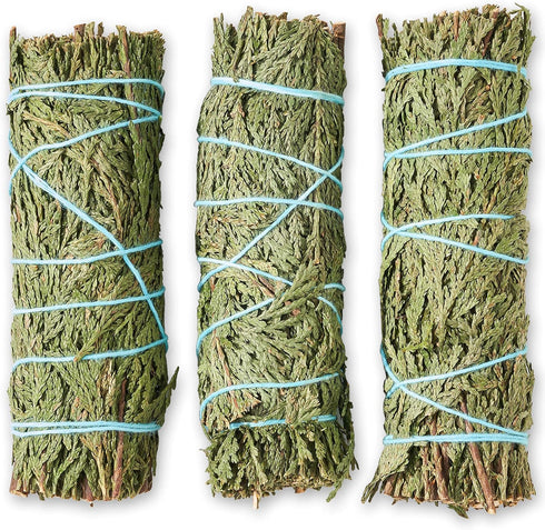 6 Pack Cedar Smudge Sticks - Hand Made, Grown Naturally and Sustainably - for Smoke Cleanse, Smudging, Smudge Kits, Home or Office Purification...