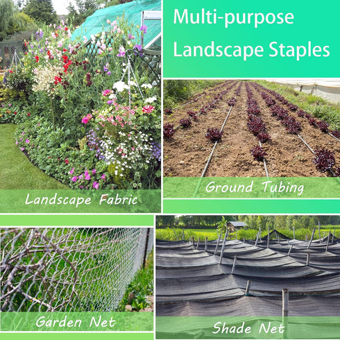 20 pcs 6 inch U-Shaped Landscape Staples, Garden Landscape Staples are Suitable for Outdoor Irrigation Hoses, Artificial Turf Nails, Fixed Fences ...