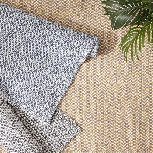 DII Woven Recycled Yarn Rag Rug Collection Miniature Diamonds, 2x3', Stone...