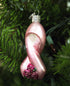 Old World Christmas Pink Ribbon with Roses Glass Blown Ornament for Christmas Tree...