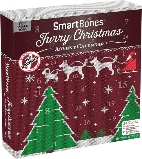 SmartBones Holiday Advent Calendar 24 Count, Made with Real Chicken, Rawhide-Free Chews for Small Dogs, 1 Count (Pack of 1)...