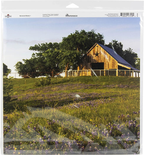 Reminisce Barnwood Beauty Scrapbook Collection Kit Paper Crafts, Multi Color Palette 12x12 inches...