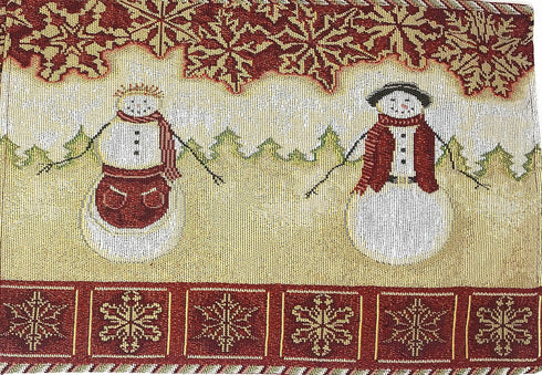 Tache Home Fashion Mrs. Snowman Tapestry Table Runner, 13x54...