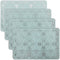 CAIT CHAPMAN HOME COLLECTION Solid Rigid Lace Vinyl Placemats (Blue Turquoise), Set of 4...