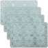 CAIT CHAPMAN HOME COLLECTION Solid Rigid Lace Vinyl Placemats (Blue Turquoise), Set of 4...