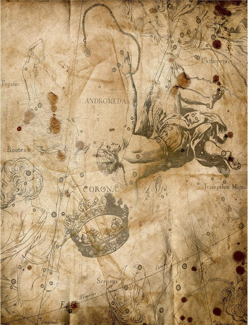 Antique Background Mulberry Rice Paper, 8 x 10.5 inch - 6 x Different Printed Mulberry Paper Images 30gsm Visible Fibres for Decoupage Crafts Mixe...