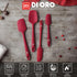 DI ORO Silicone Spatula Set - Rubber Kitchen Spatulas for Baking, Cooking, & Mixing - 600°F Heat-Resistant & BPA Free Silicone Scraper Spatulas fo...