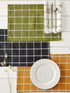 DII Basic Collection Tabletop, Placemat Set, Honey Gold Check 6 Piece, 6074...