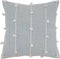 SARO LIFESTYLE Rhiannon Collection Knotted Line Design Pillow Cover, 22", Light Blue...