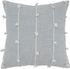 SARO LIFESTYLE Rhiannon Collection Knotted Line Design Pillow Cover, 22", Light Blue...