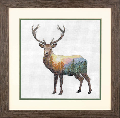 Dimensions SIMPLICITY CREATIVE CORP Cross Stitch, Deer Scene, 12" x 12" (14 Count)...