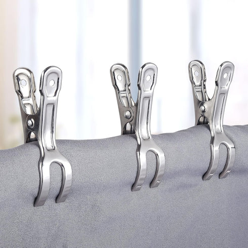 WEBI Pool Cover Clips,6 Packs 3.3 Inch Beach Towel Clips,Beach Chair Clips,Above Ground Pool Cover Clips for Chairs,Cruise,Boat,Blanket,Quilt...