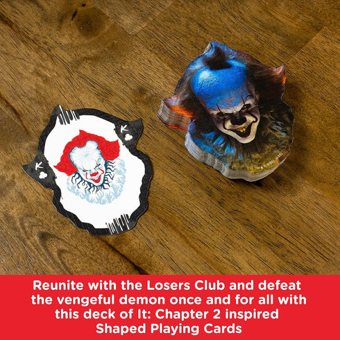 AQUARIUS IT Chapter 2 Shaped Playing Cards - IT Chapter 2 Themed Deck of Cards for Your Favorite Card Games - Officially Licensed IT Movie Merchan...