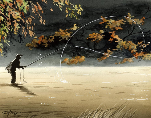 Roll With It Fly Fishing Art Print by Artist DJ Rogers...