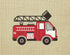 Artdash® exclusive Boy's Bedroom Art Prints: FIRE TRUCKS & Burlap (DR071) (8"×10")...