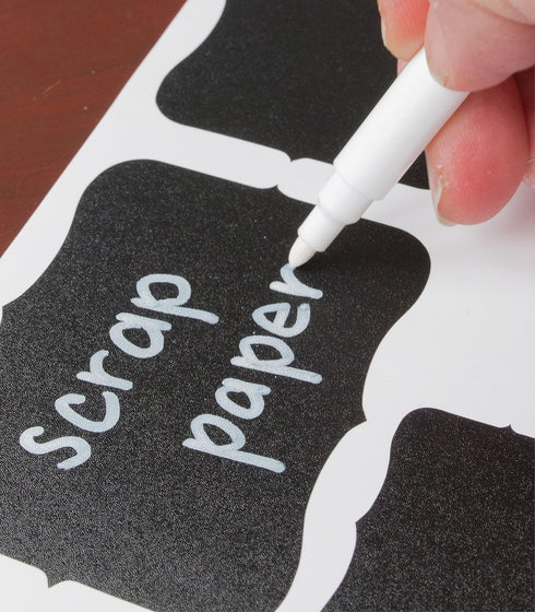 Chalk Marker: Bold White Liquid Chalk Pen with 2mm Fine Tip for Writing and Drawing - Erasable Chalkboard Label Chalk Paint Pen - Wine Glass Marke...